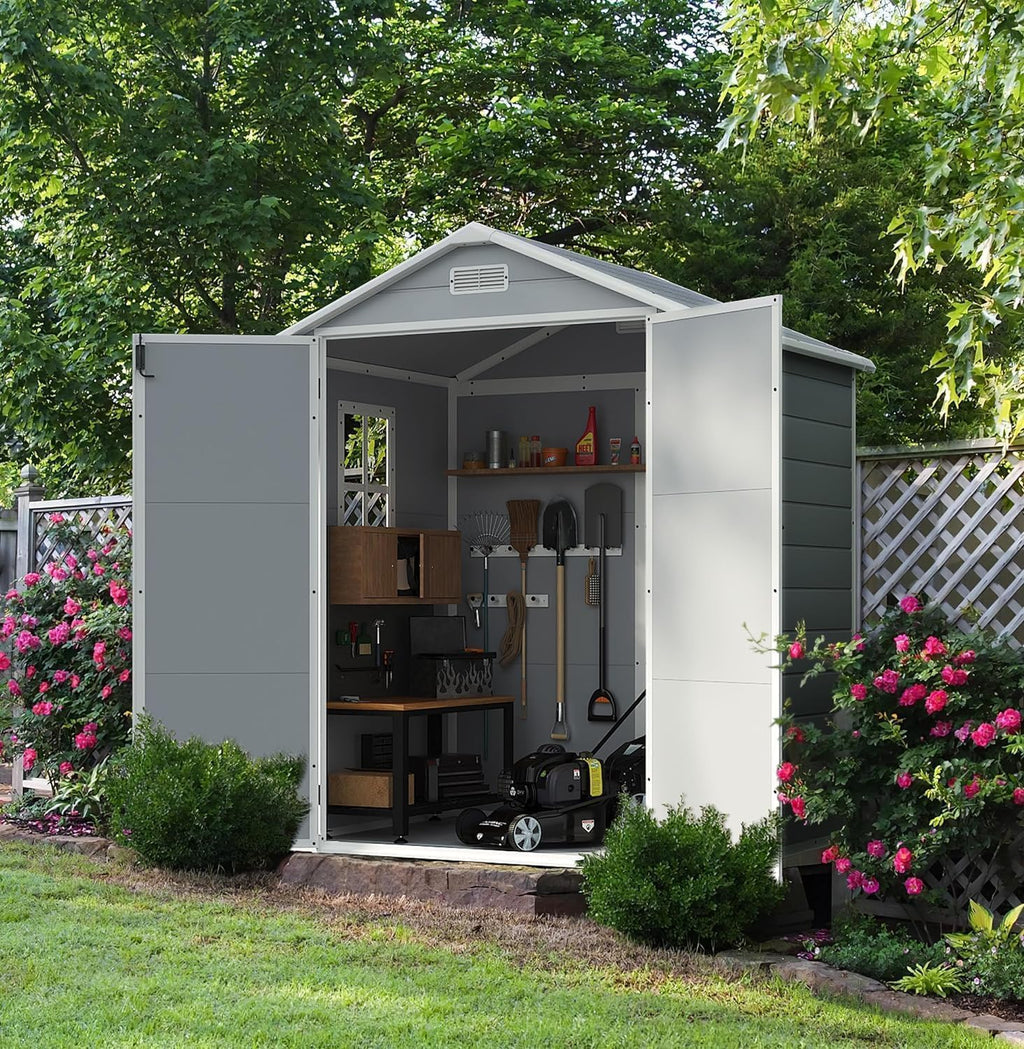devoko 6 x 4 ft resin outdoor storage, package contents