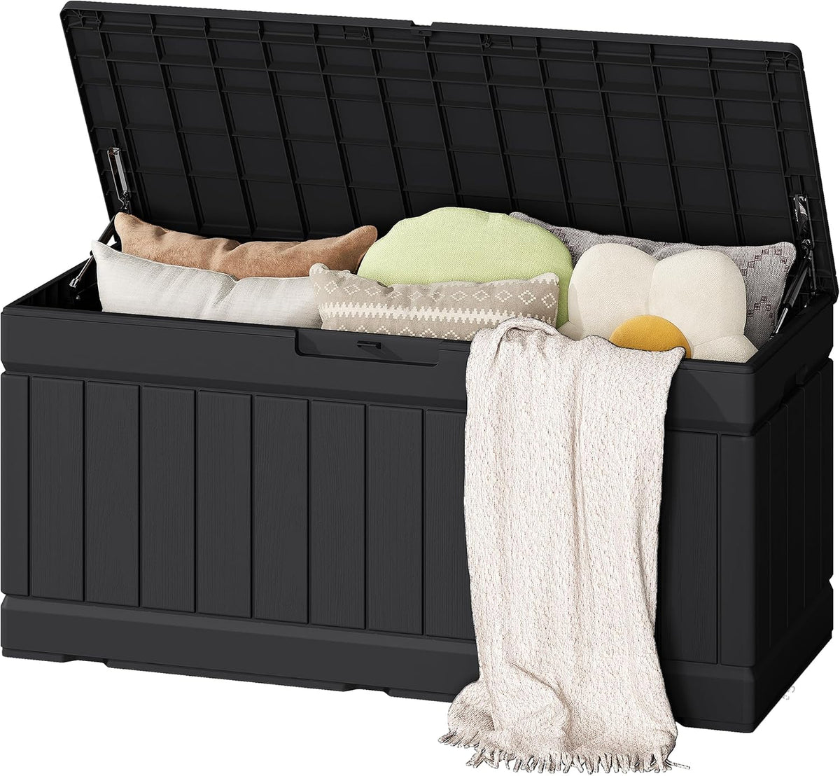 Flamaker Outdoor Storage Box 80 Gallon Resin Waterproof Deck Box