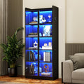 Dystler Display Cabinet with Adjustable Shelves, 5 Tier Display Case