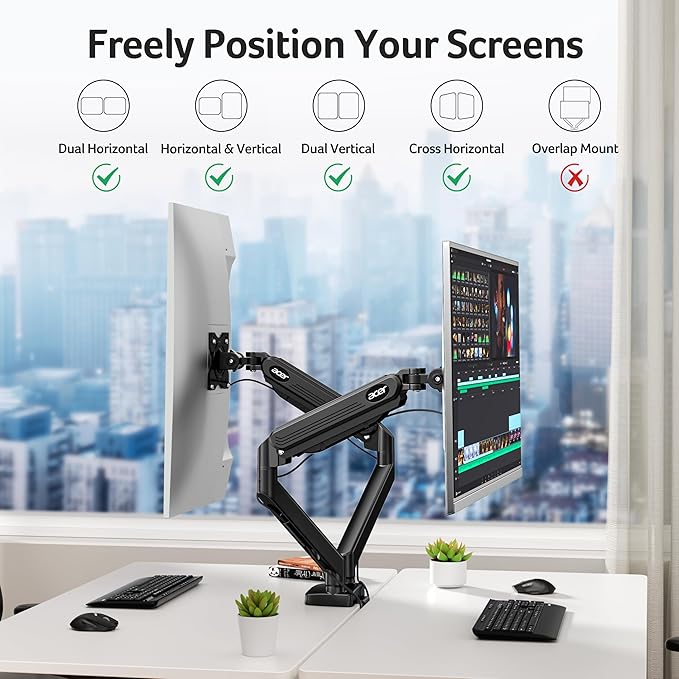 Acer Dual Monitor Arm, Computer Desk Arm