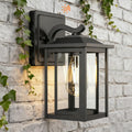 LTBLIGHT Dusk to Dawn Outdoor Lighting, Modern Black Waterproof Exterior Wall