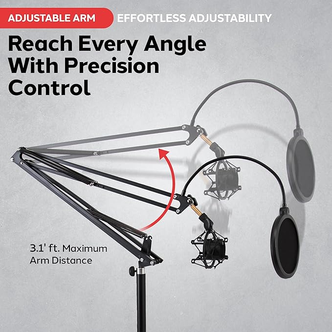Pyle Microphone Boom Suspension Stand