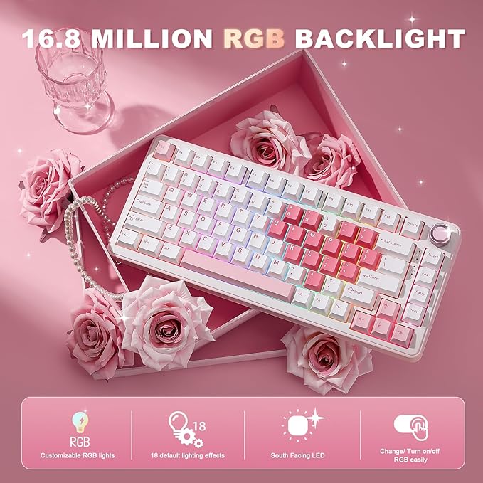 YUNZII B75 PRO Wireless Mechanical Keyboard, 75% Layout