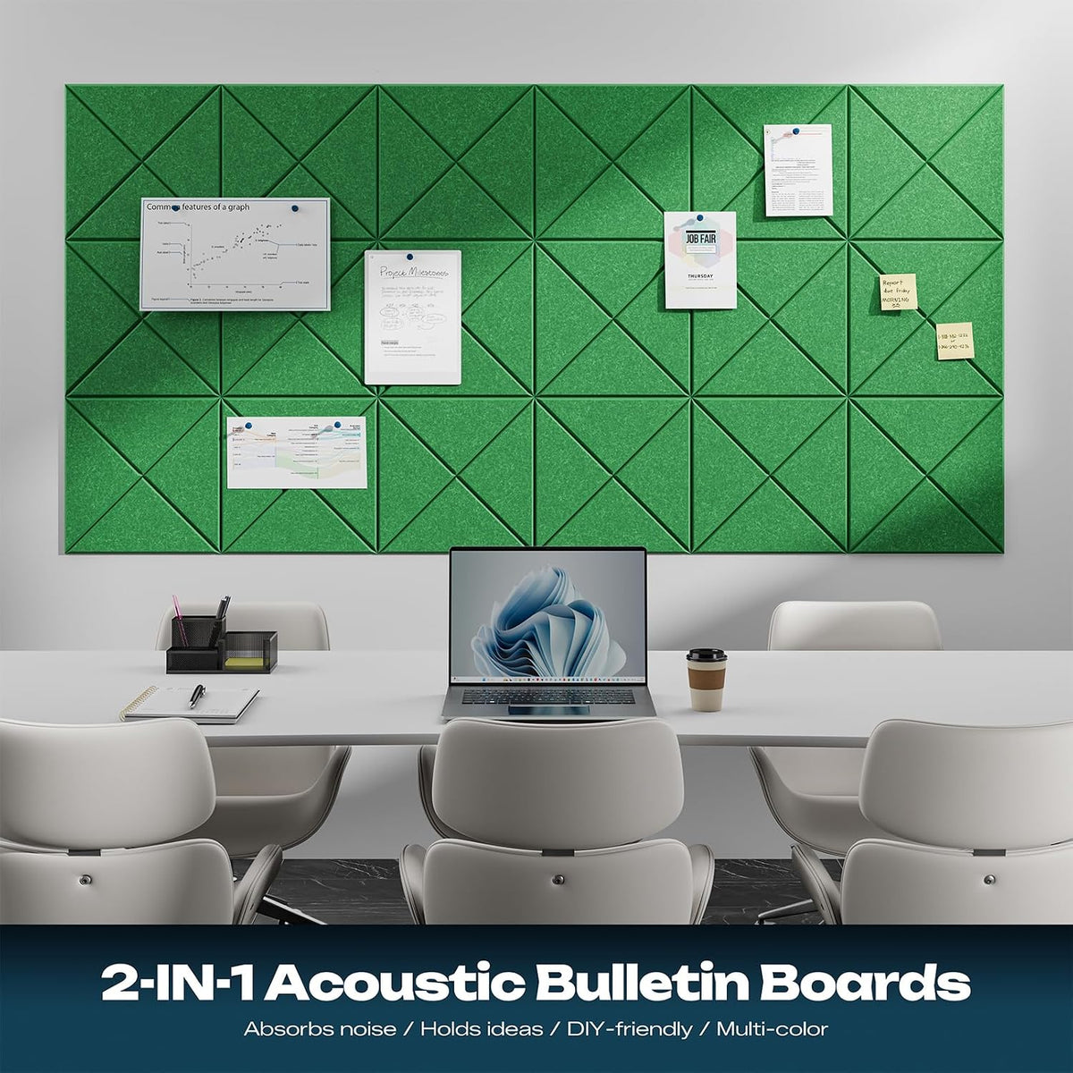 sonicism 12 pack x-lined acoustic panels, side view