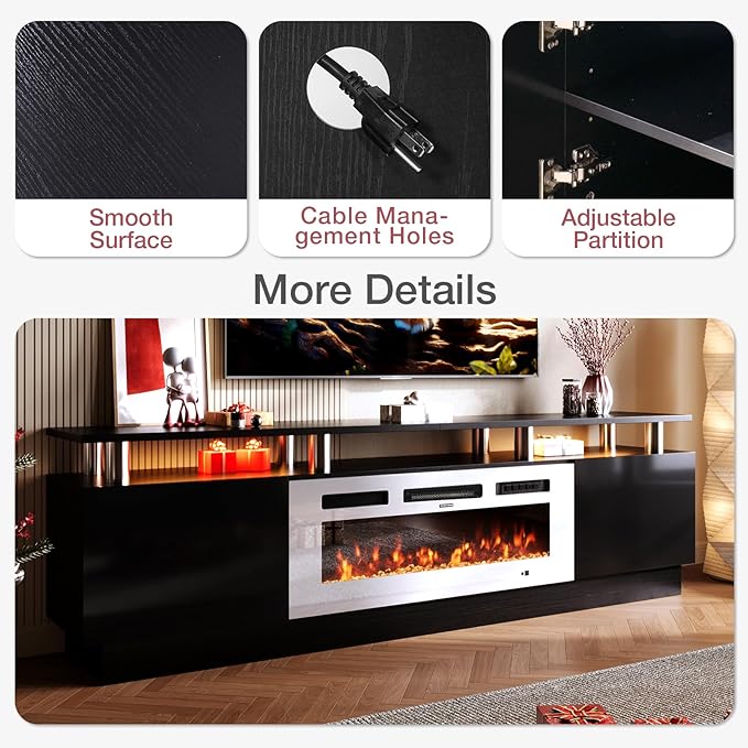 oneinmil Fireplace TV Stand