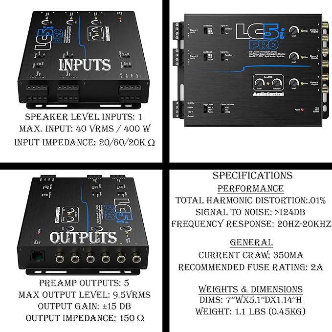 AccuBASS 5-Ch Line Out Converter Kit