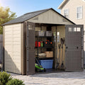 Resin Shed 8x6 FT Outdoor Storage Shed with Floor Included