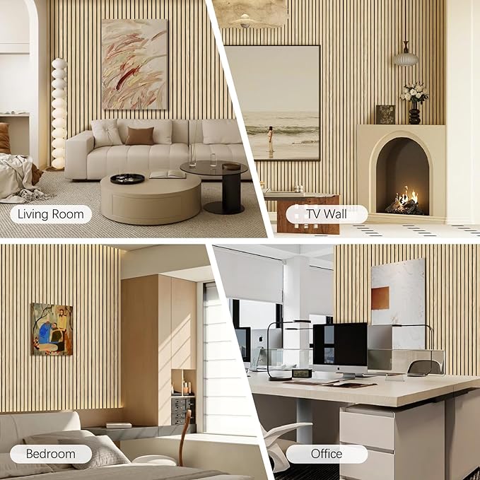 ARMURO Wood Slat Wall Panel 2 PCS