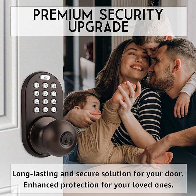 MiLocks TKK-02OB Digital Door Knob Lock
