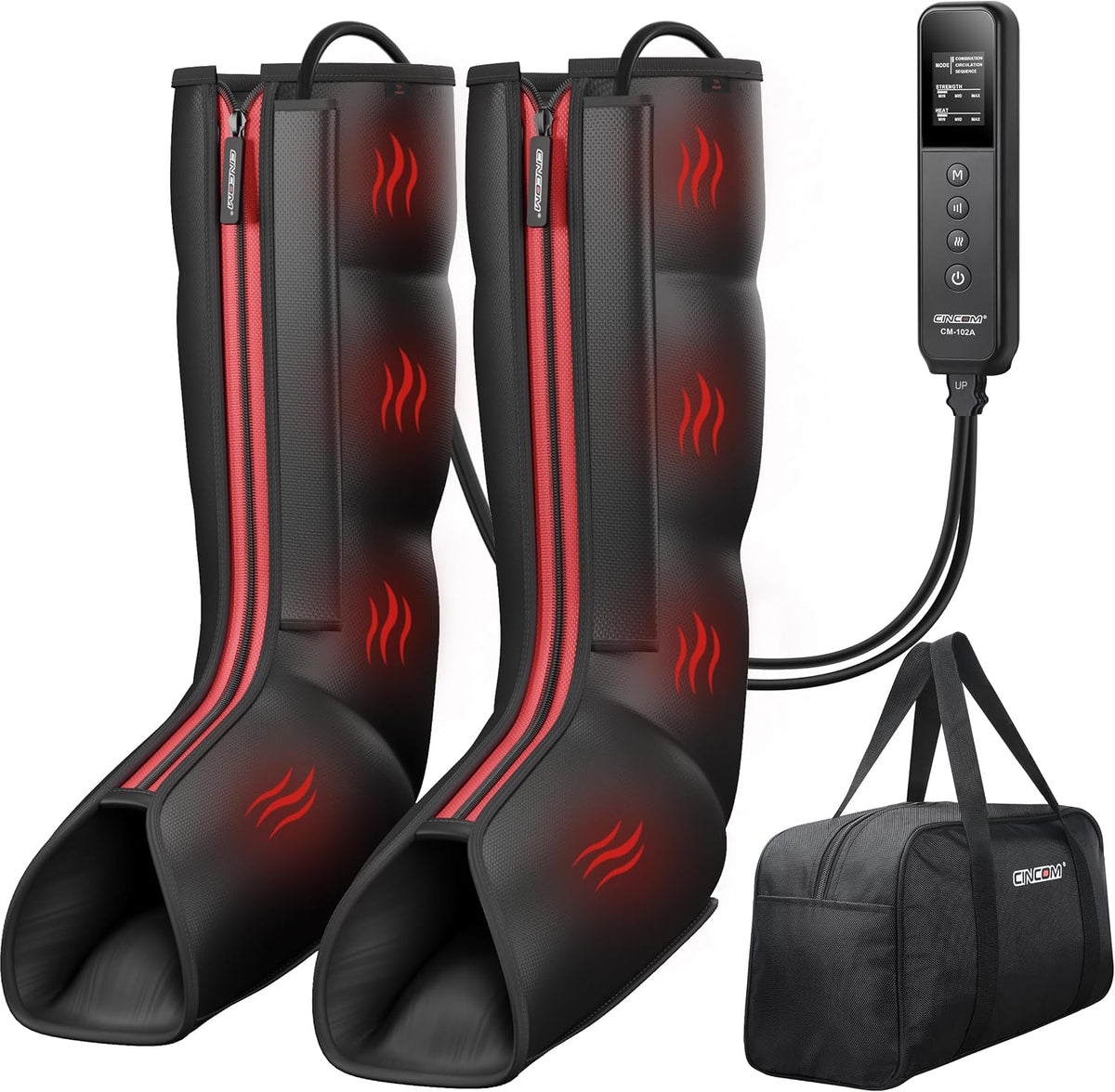 CINCOM Leg Massager with Heat and Compression