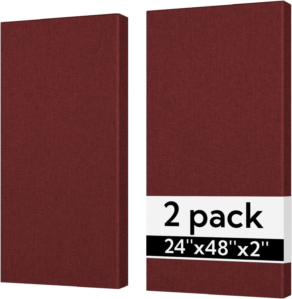 Olanglab Sound Absorbing Acoustic Wall Panels 2 Pack, Large Fabric Wrapped
