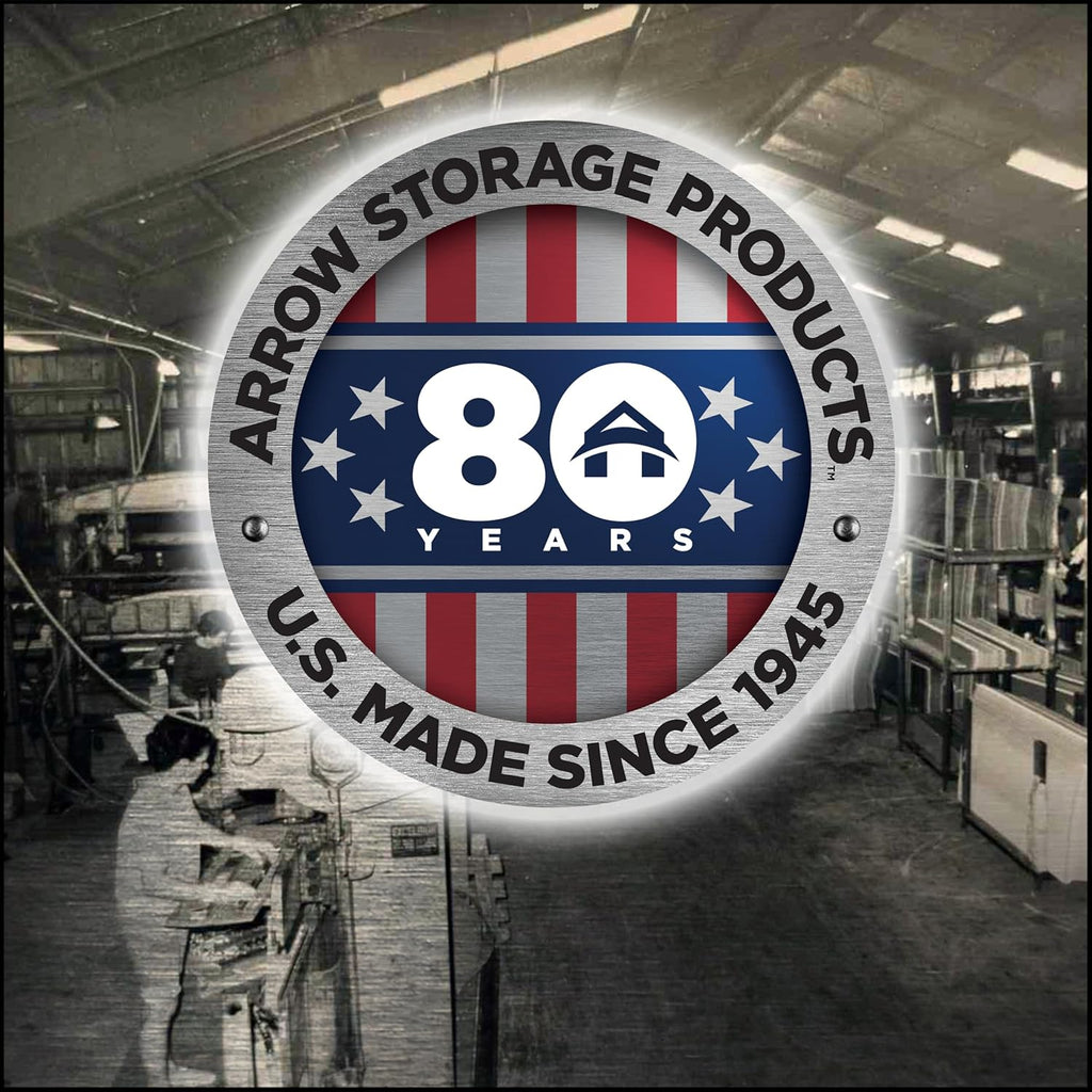 arrow fdn109 storage shed with floor base kit, close-up detail