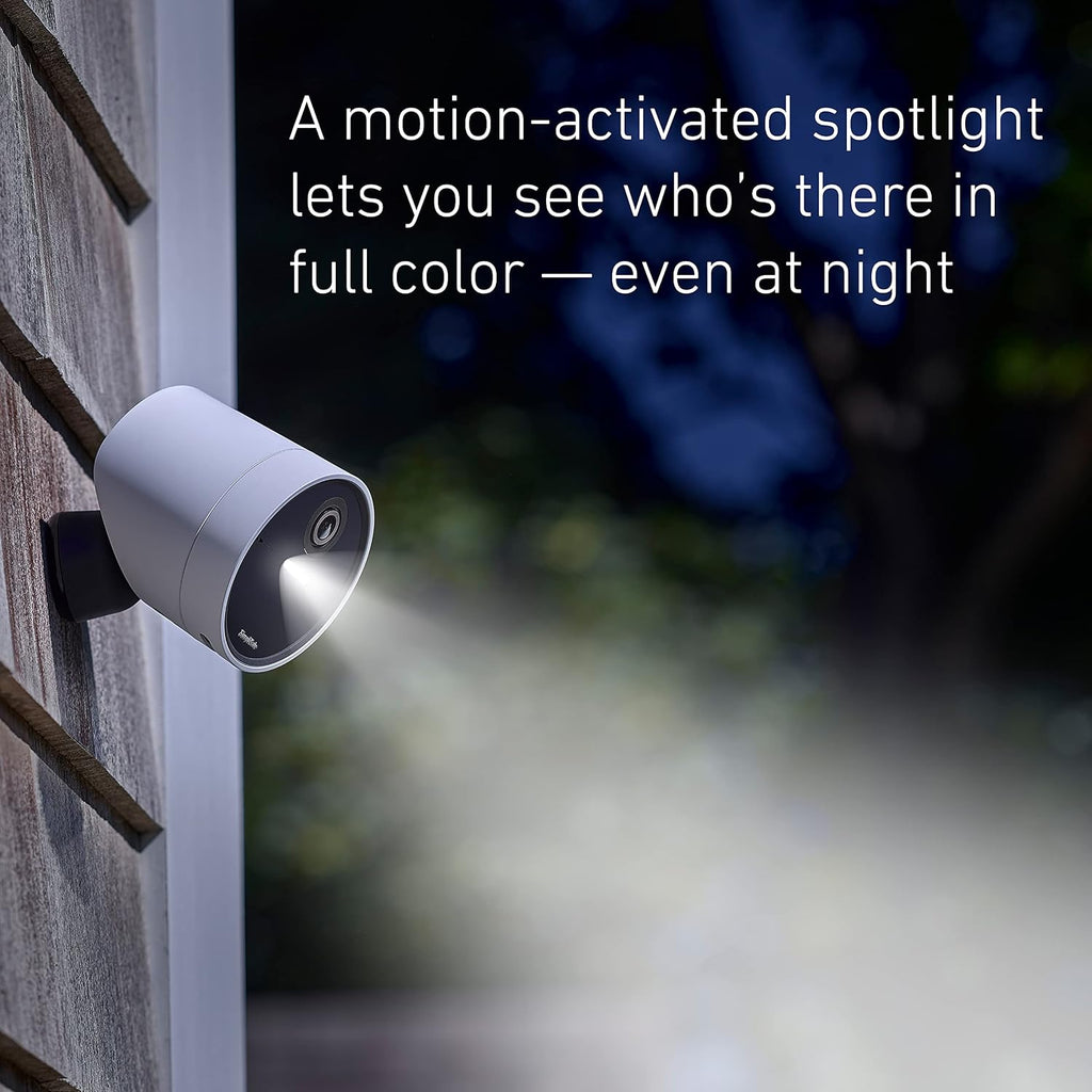 simplisafe wireless outdoor security camera (renewed) showing dimensions
