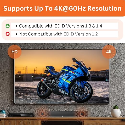 4K 60Hz HDMI Audio Extractor Converter SPDIF + 3.5MM Output Supports HDMI 2.0