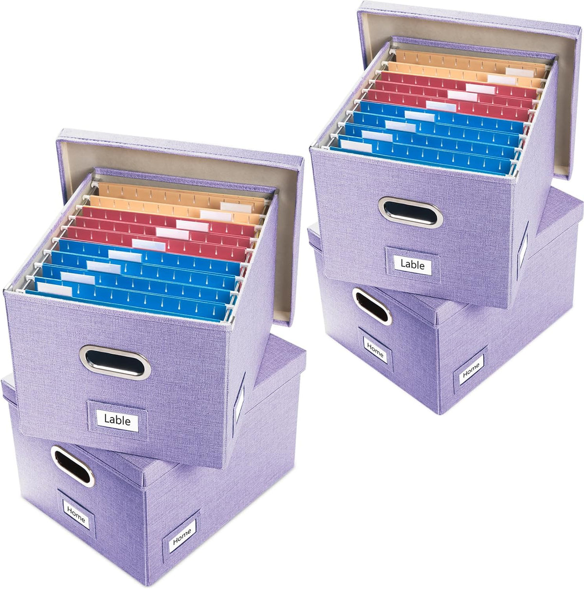 PRANDOM File Organizer Box (Set of 4)