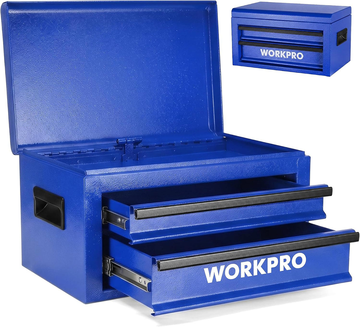 WORKPRO 15＂ Heavy Duty Metal Toolbox with 2 drawer-Blue