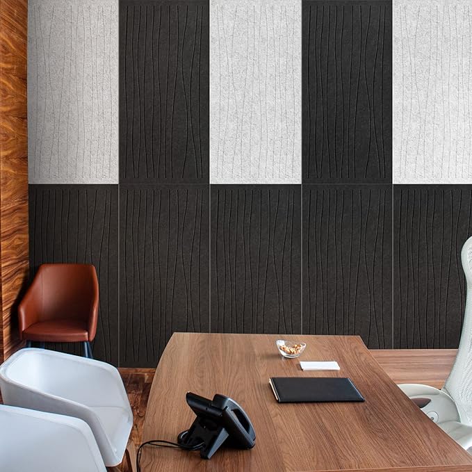 UMIACOUSTICS 6 PCS Sound Proof Panels, 47.2 x 23.6 Inches Sound Absorbing Panels