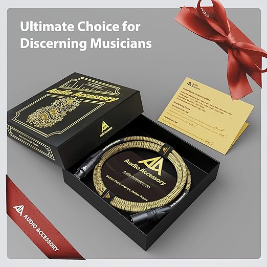 AA AUDIO ACCESSORY Gold Series Star Quad XLR Cables 10ft「Gold Plated Neutrik