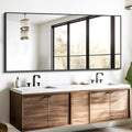 Black Bathroom Mirror for Wall, 72x30 Inch Rectangle Mirrors