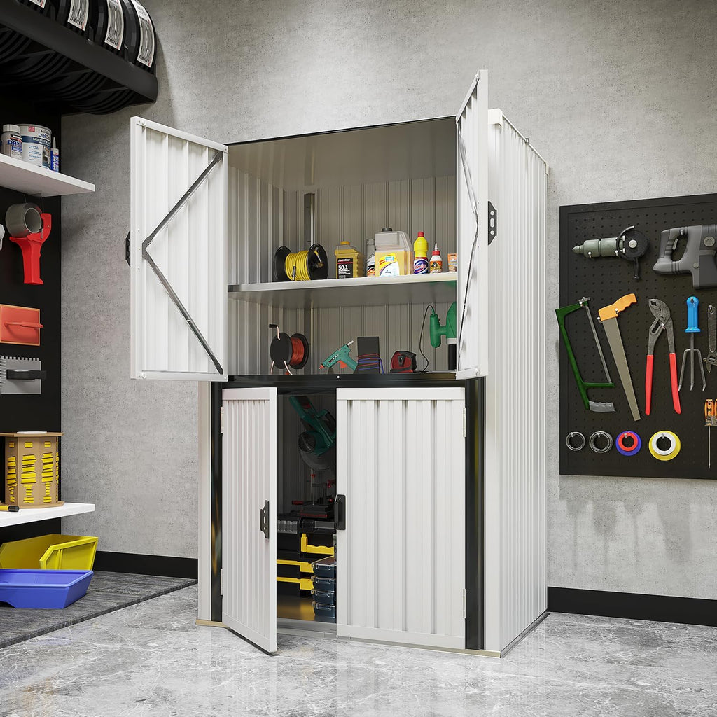 AECOJOY Outdoor Storage Cabinet Waterproof, 70'' Large Vertical with Floor
