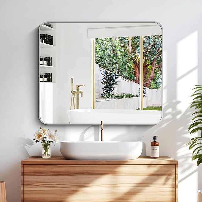 30" x 36"Bathroom Mirror, Decorative Rectangular Vanity Mirror
