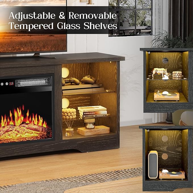 VITESSE 58 Inches Fireplace TV Stand