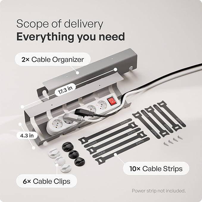 PAMO Cable Management Under Desk (Set of 2)