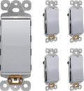 LIDER Minimalist Design Matte Finish Lighted Decorator Switch, Frameless Paddle (5-Pack)