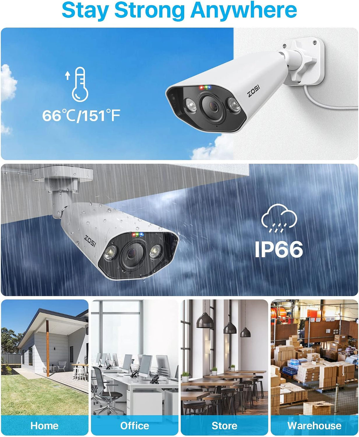 zosi 2 pack 5mp poe security cameras with, package contents
