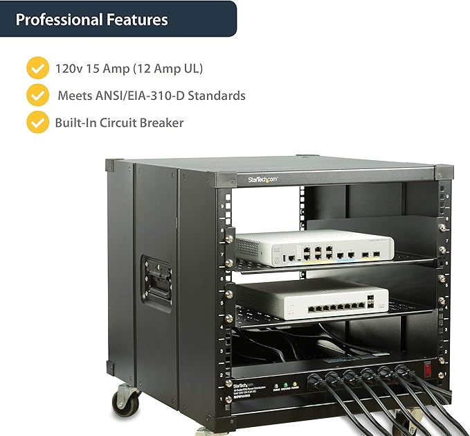 StarTech.com 16 Outlet Horizontal 1U Rack Mount PDU Power Strip