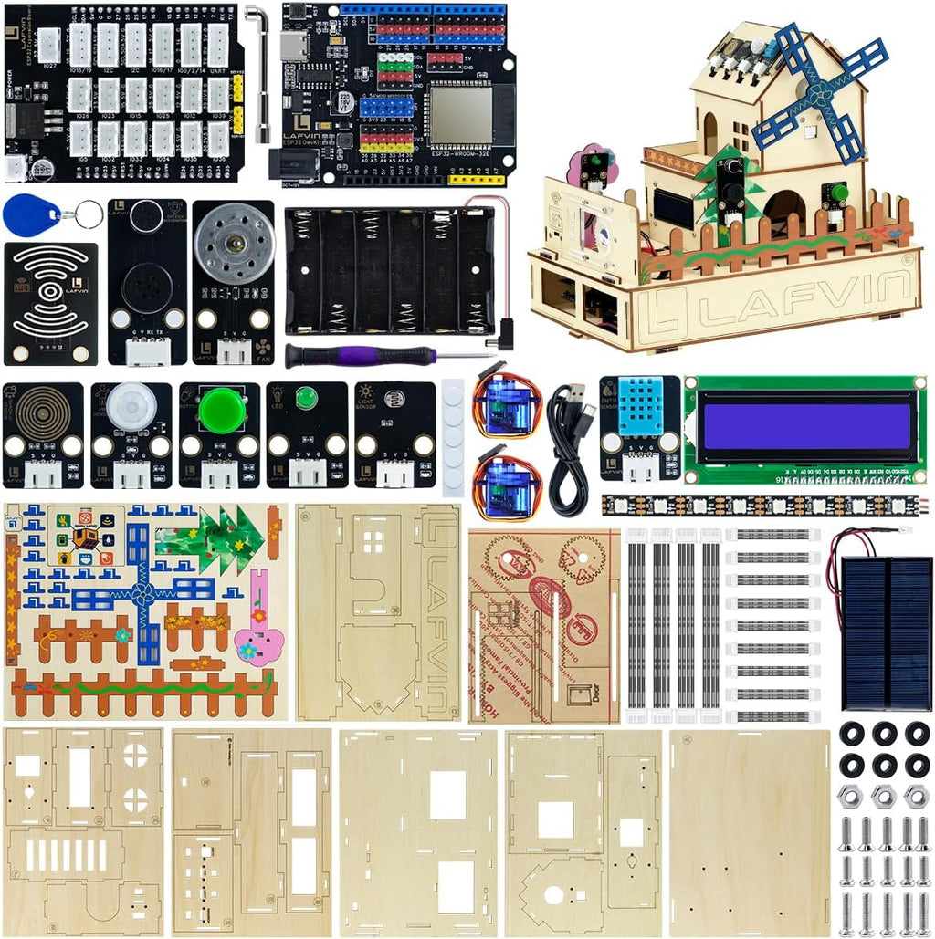 LAFVIN IOT ESP32 Smart Home Starter Kit Supports Voice Recognition and App