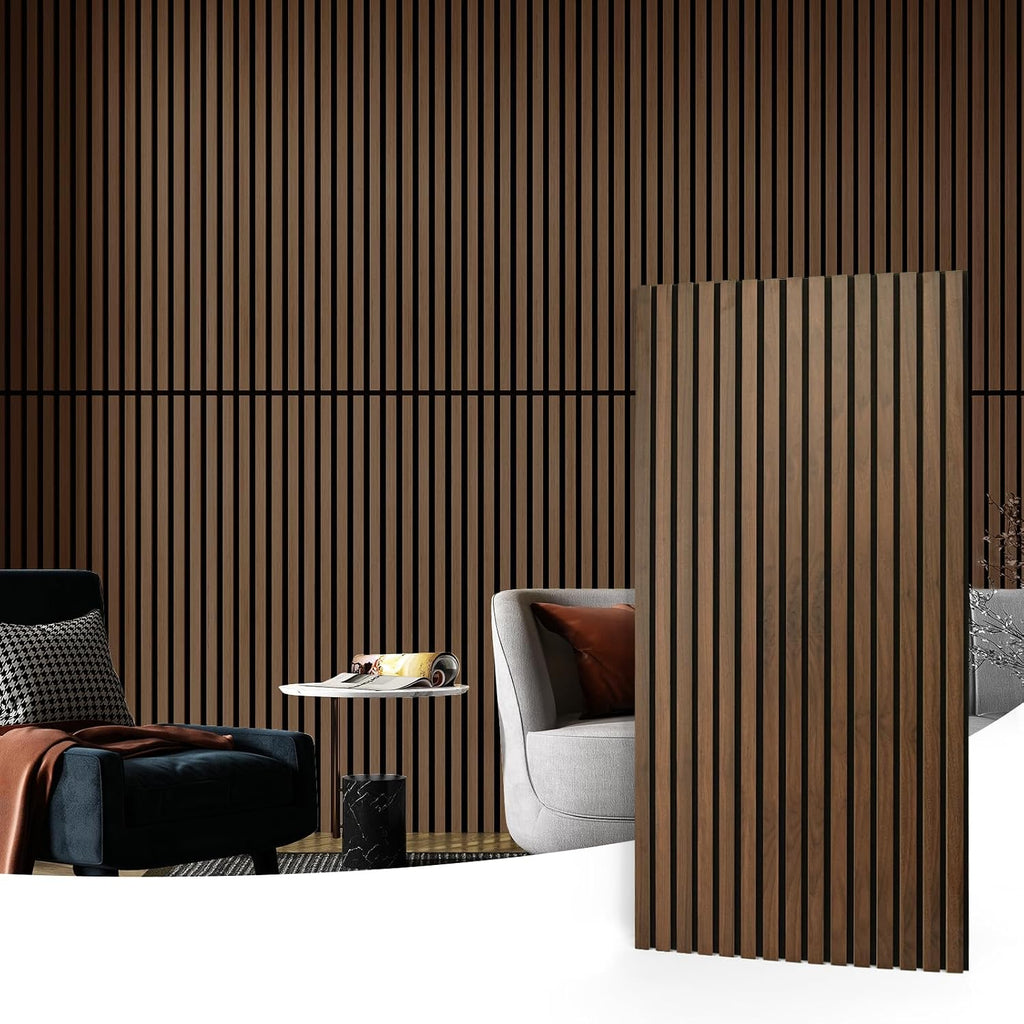 Art3d 4 Pack 47.2 x 23.6in. Wood Slat Acoustic Panels