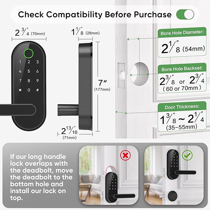 Keyless Entry Fingerprint Digital Smart Lock