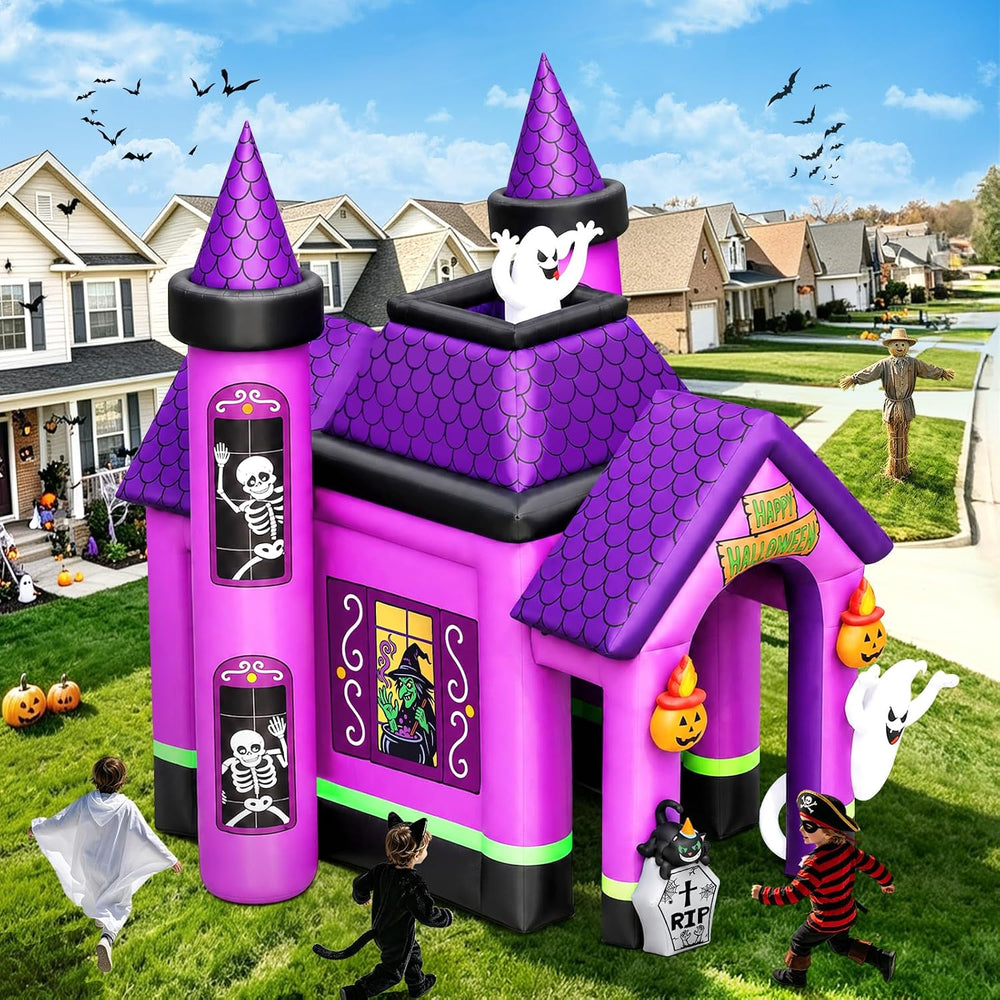 12FT Halloween Inflatable Archway, Kalolary Witch Haunted House Inflatables