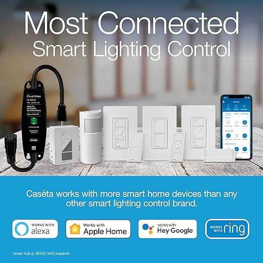 Lutron Caseta Original Smart Light Switch 5 Pack,
