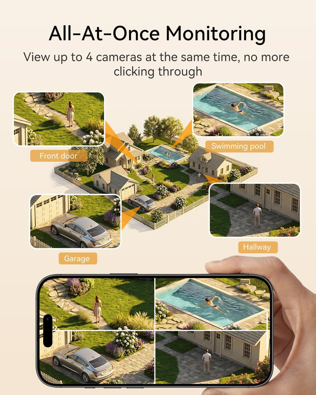 4mp solar security cameras wireless outdoor,2.4/5g wifi, no, close-up detail