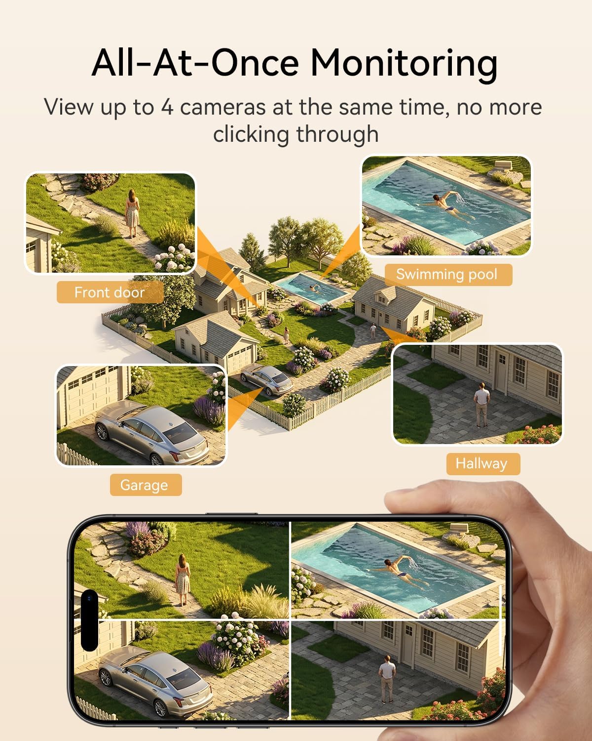 4mp solar security cameras wireless outdoor,2.4/5g wifi, no, close-up detail
