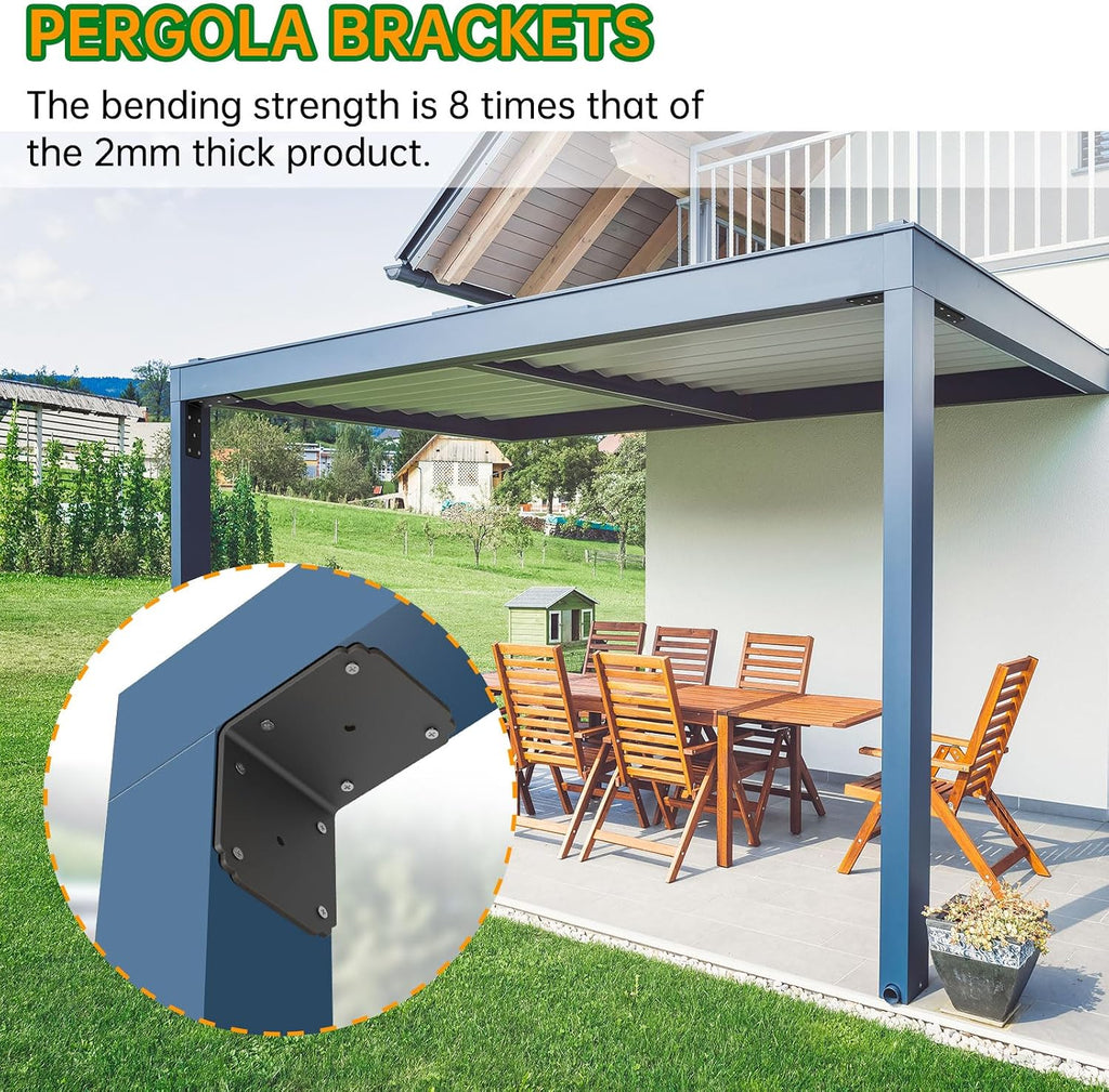 4x4x3.5 pergola brackets,heavy duty l bracket for wood on a desk or shelf