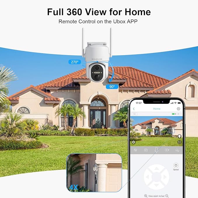 HOSAFE.COM Home Security Cameras Wireless Outdoor, Outdoor Camera Wireless WiFi (2 Pack)