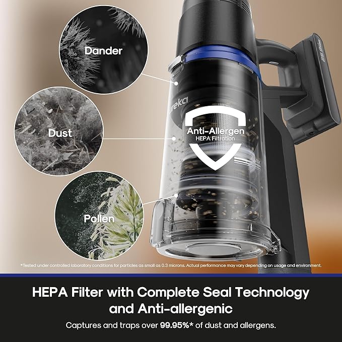Eureka Cordless Vacuum Cleaner, Anti-Tangle Brushroll, Rechargeable Stick Vacuum