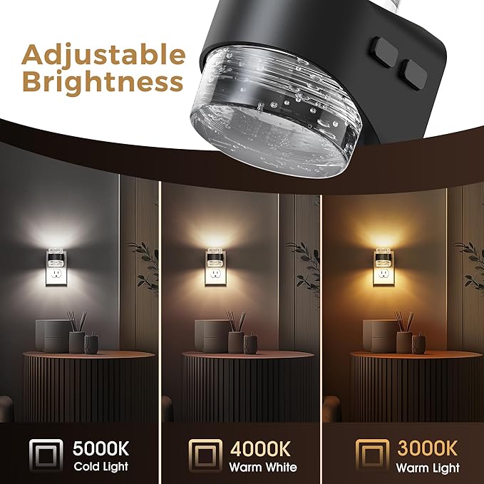 L LOHAS LED Night Light, Bubble Night Lights Plug into Wall, 4 Pack