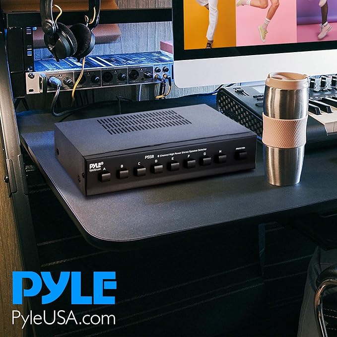 Pyle Premium New and Improved 8 Zone Channel Speaker Switch Selector Switch Box