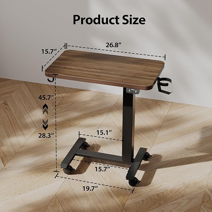 Agilestic Portable Standing Desk Height Adjustable, Mobile Table