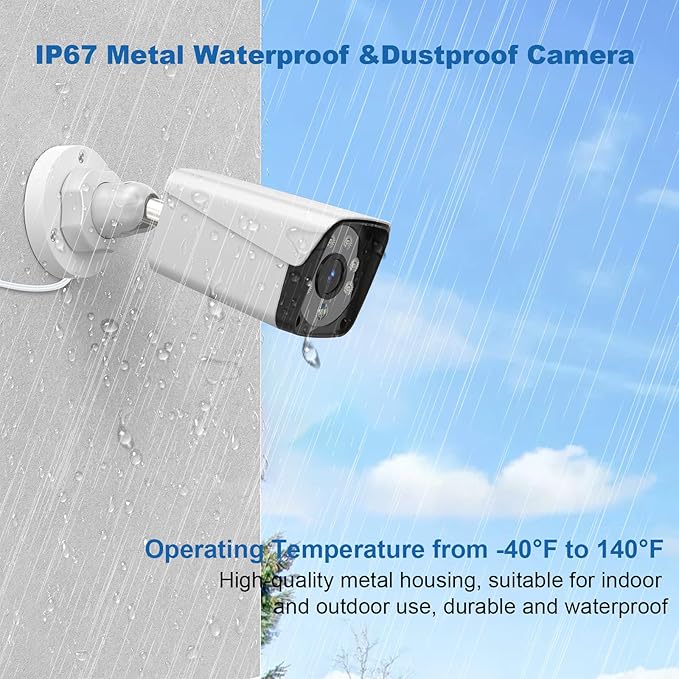 H.265+ Wired Security Camera DVR Kit System