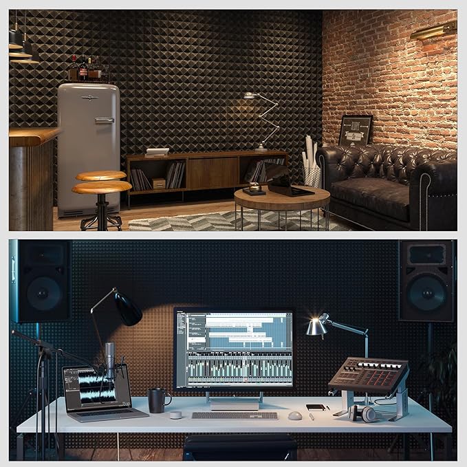 JBER 24Pack Pyramid sound proof foam panels