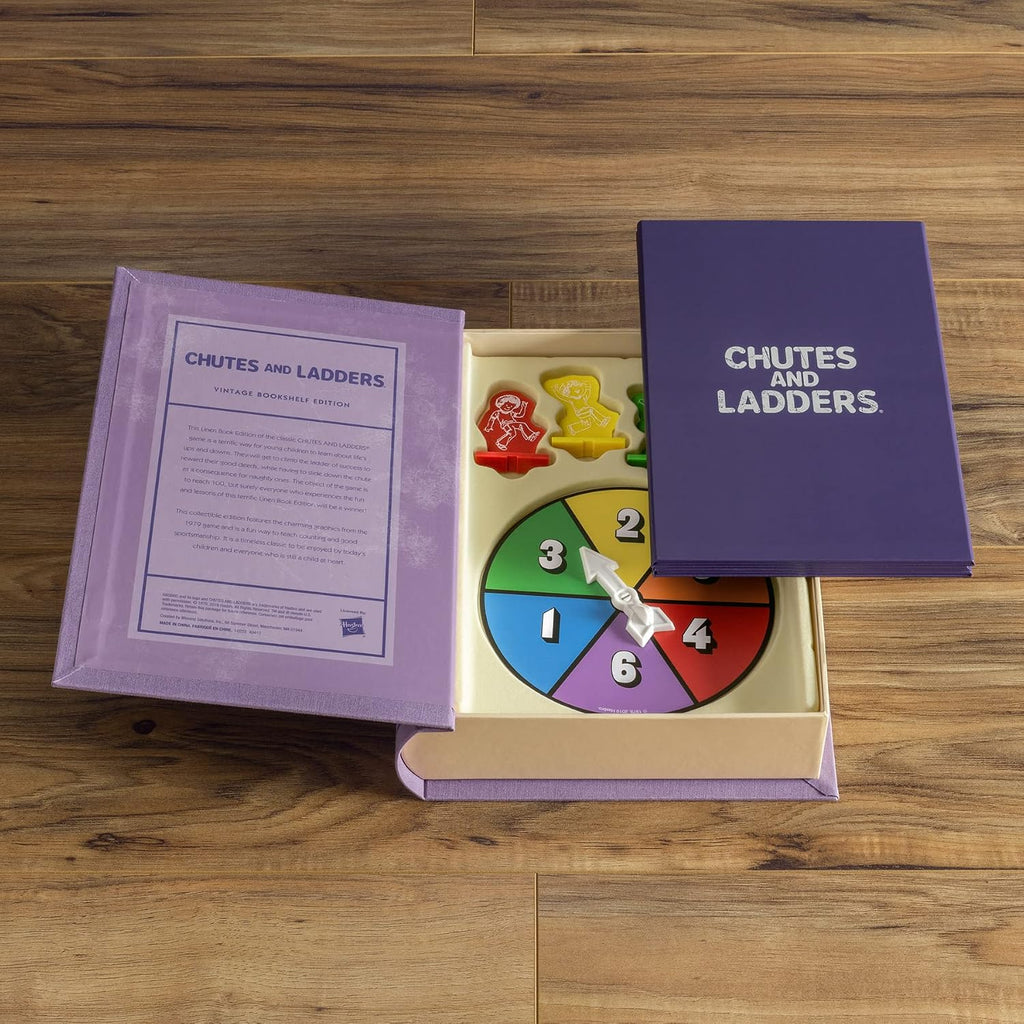 WS Game Company Chutes and Ladders Vintage Bookshelf Edition Board Game Set