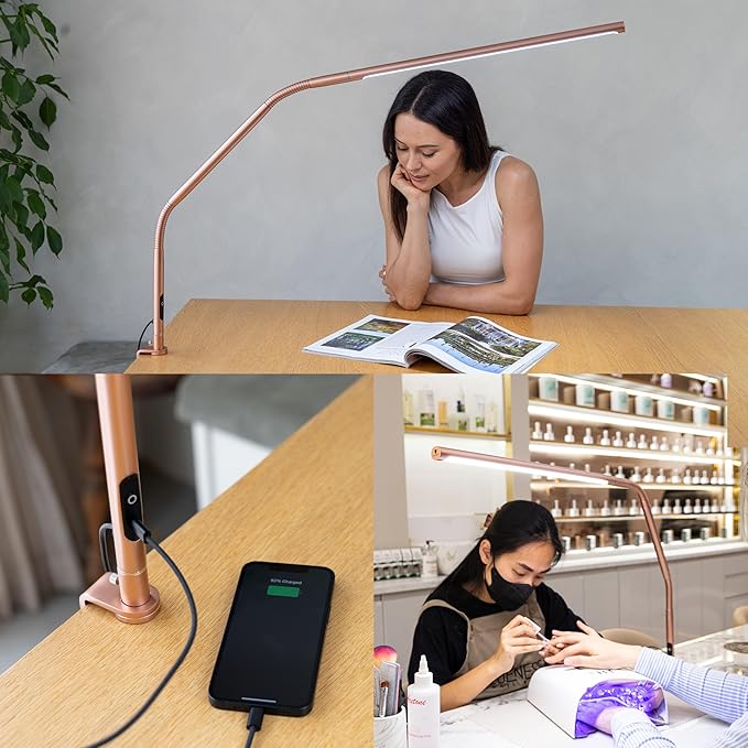Daylight Slimline 4™ LED Table Lamp in Rose Gold