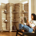 Partition Room Dividers, Folding Wood Privacy Screen