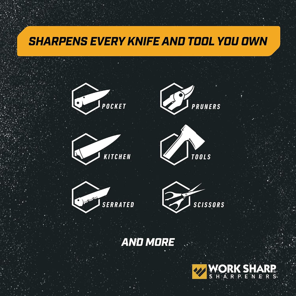 Work Sharp MK2 Electric Knife Sharpener – Adjustable 2-Speed Knife Sharpening...