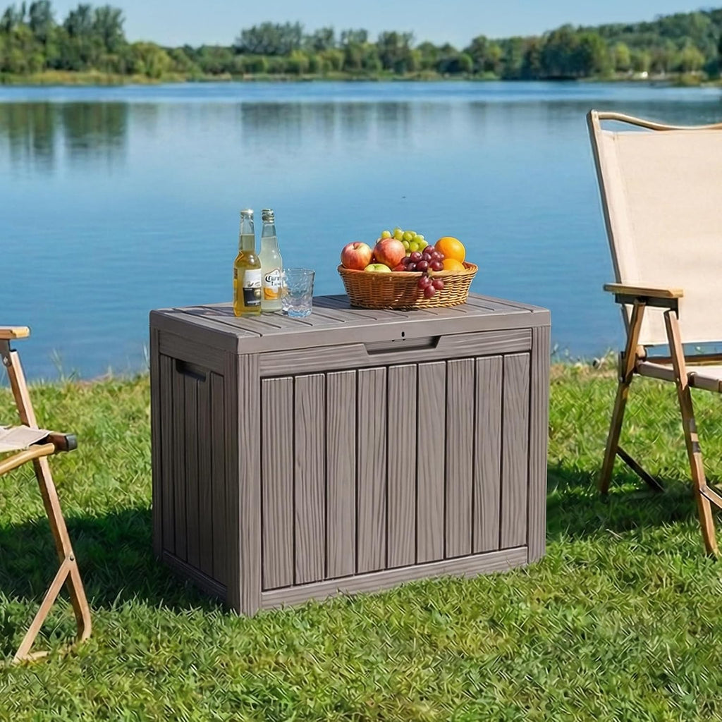 patiozen 60 gallon outdoor storage box, waterproof patio, package contents